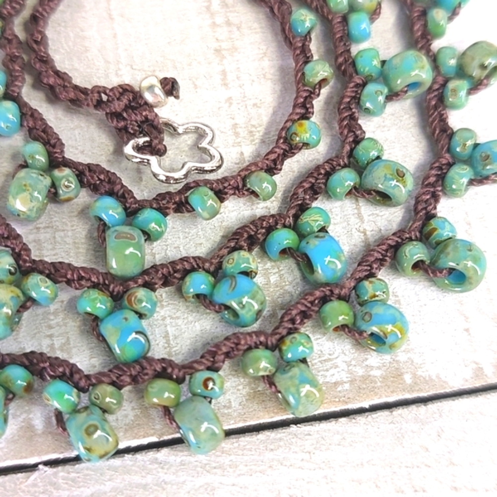 Hand Crafted Turquoise Bead Necklace by Rust Belt Rai… - Picture 15 of 15
